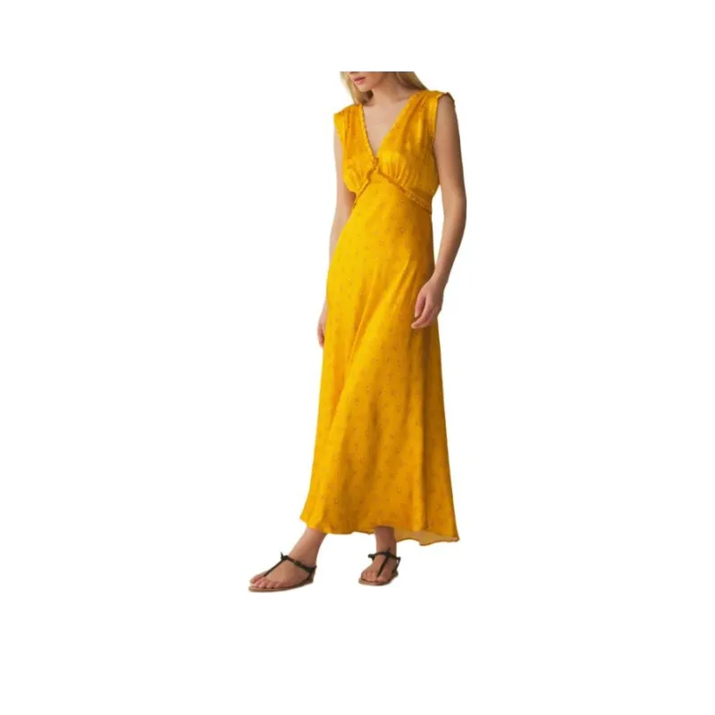 DOEN TAHLIA DRESS Sleeveless Dress Women's Yellow-0
