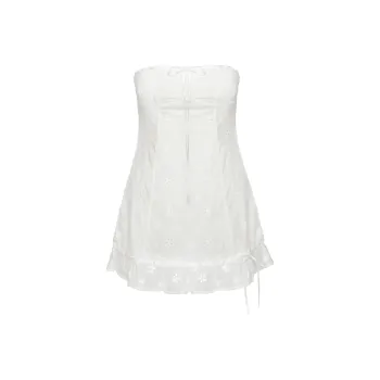 PRINCESS POLLY MOLLOY STRAPLESS MINI DRESS Sleeveless Dress Women's White/White
