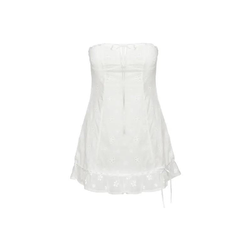 PRINCESS POLLY MOLLOY STRAPLESS MINI DRESS Sleeveless Dress Women's White/White-0