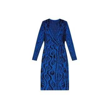 DIESEL FW24 Long Sleeved Dresses Women's Blue