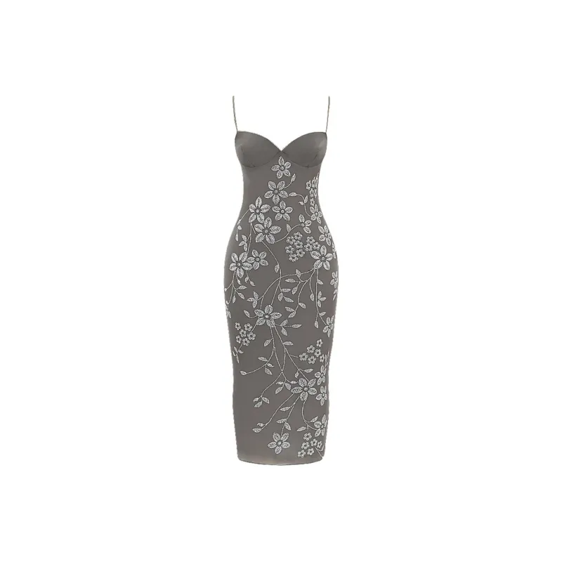 HOUSE OF CB BLANCA Slip Dresses Women's Smoke/Gray-5