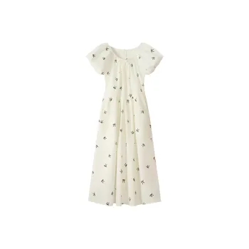 7 SEVFUN Short Sleeved Dress Women's Apricot
