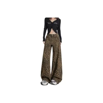 BENGEN Jeans Women's Leopard Print