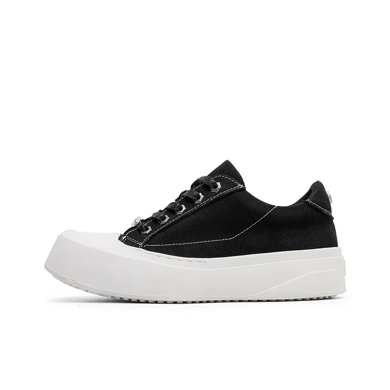 Angelmi Coverage Abrasion Resistant Low Top Skateboard Shoes Men's Black-0