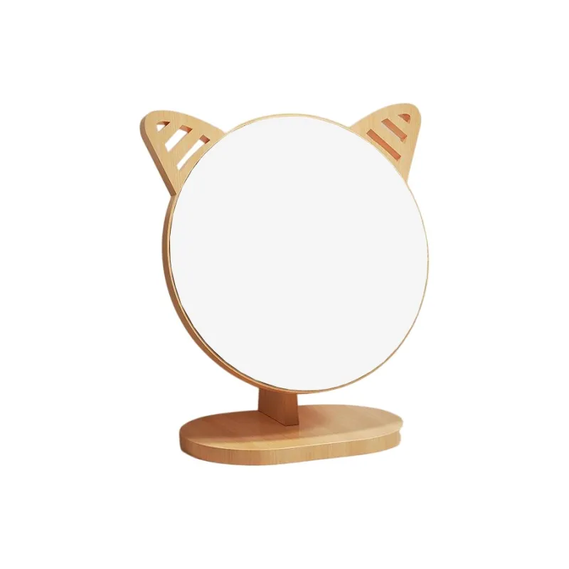 JIXUAN Portable Cartoon Cute Bedroom Desktop Luxury Premium Make Up Mirrors-6