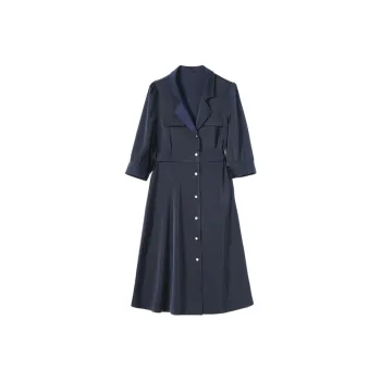 Dme Long-Sleeved Dresses Women's Navy Blue