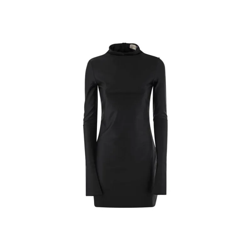 SportMax Mock Neck Long Sleeved Dress-0