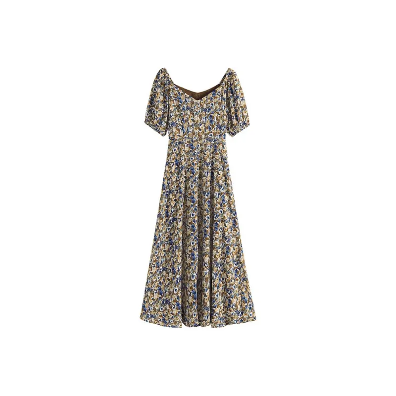 Migu Short Sleeved Dress Women's Multicolor-0