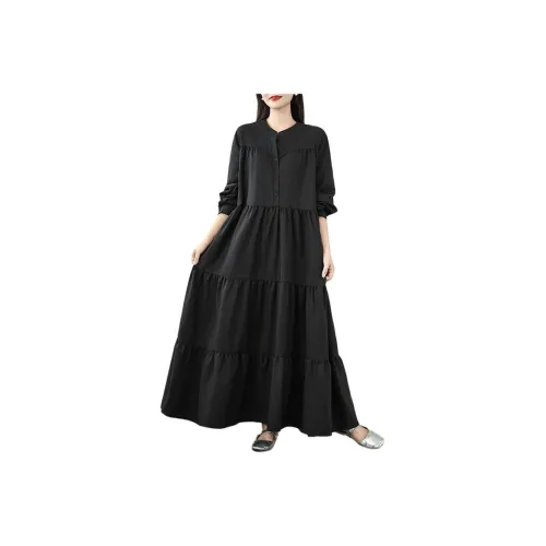 KAISER Long Sleeved Dresses Women's Black