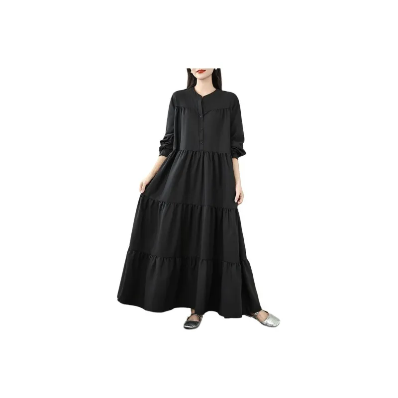 KAISER Long Sleeved Dress Women's Black-0