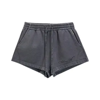 Ed Hardy SS24 Casual Shorts Women's Washed Black