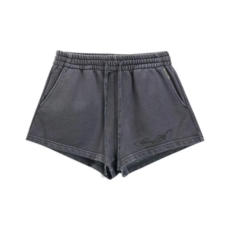 Ed Hardy SS24 Casual Shorts Women's Washed Black-0