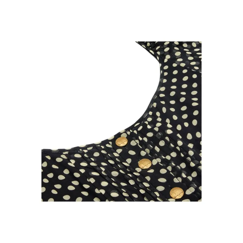 CELINE FW22 Sleeveless Dress Women's Black-6