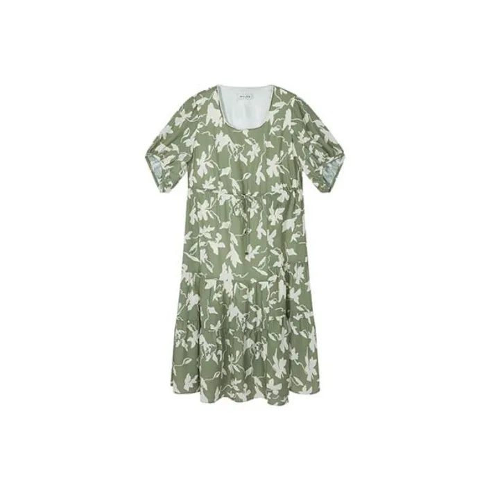 MSLAN Short-Sleeved Dresses Women's Rockwell Tea Green-0