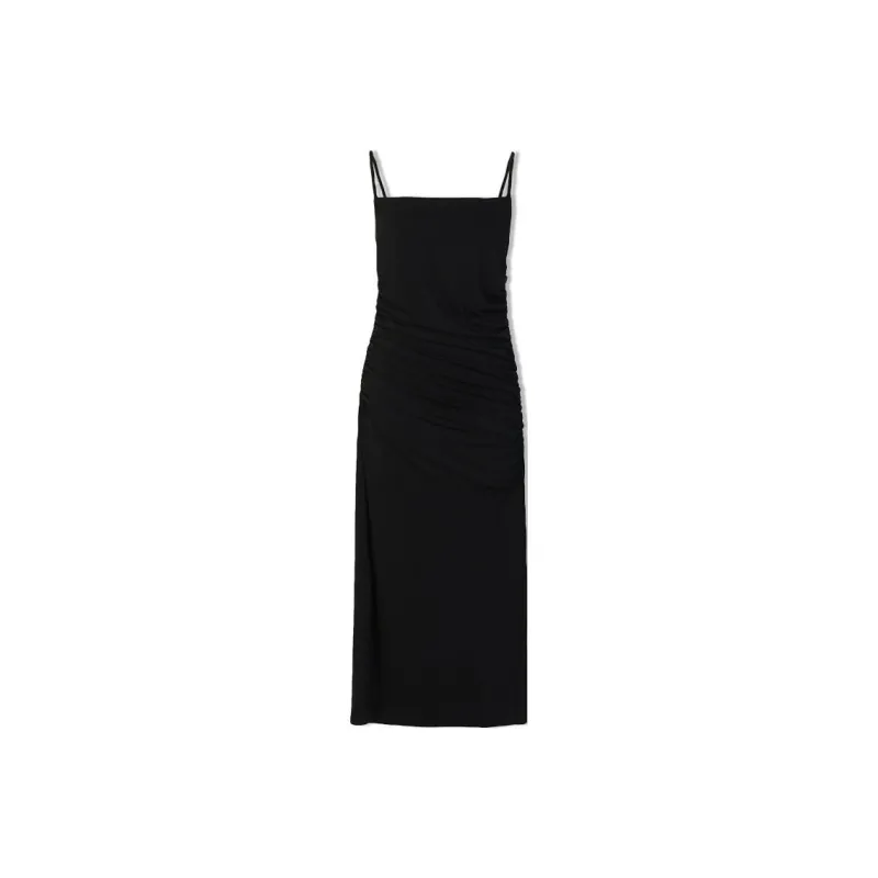 Roselingling Slip Dresses Women's Elegant Black-0