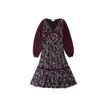 MICHAEL KORS SS23 Long Sleeved Dresses Women's Burgundy