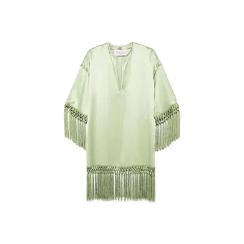 Valentino SS25 Long Sleeved Dress Women's Green