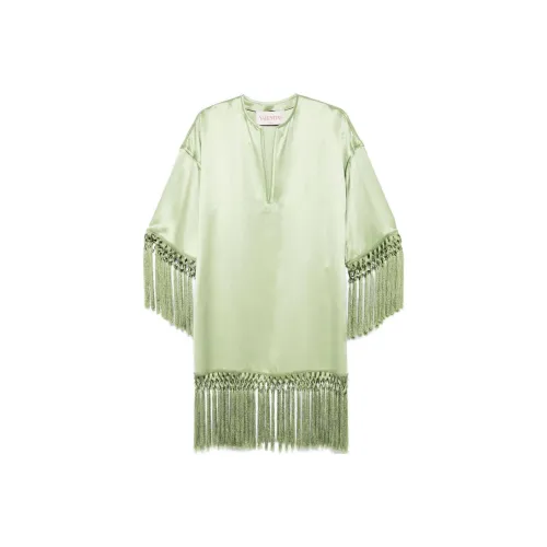 Valentino SS25 Long Sleeved Dress Women's Green