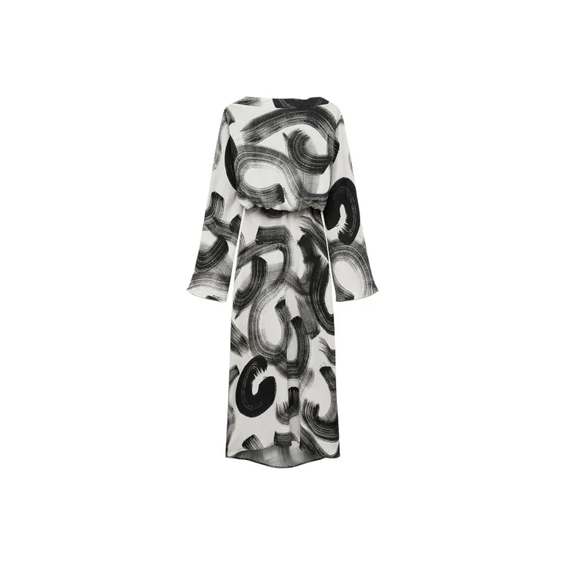 ZARA ZW Series Long Sleeved Dress Women's Black/White-0