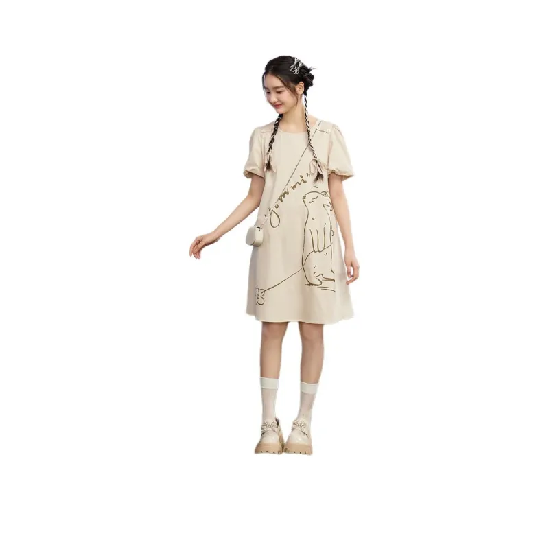ZIHAN Short Sleeved Dress Women's-0