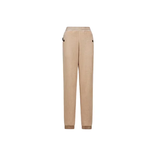 Moncler Knitted Sports Pants Women's Light Brown