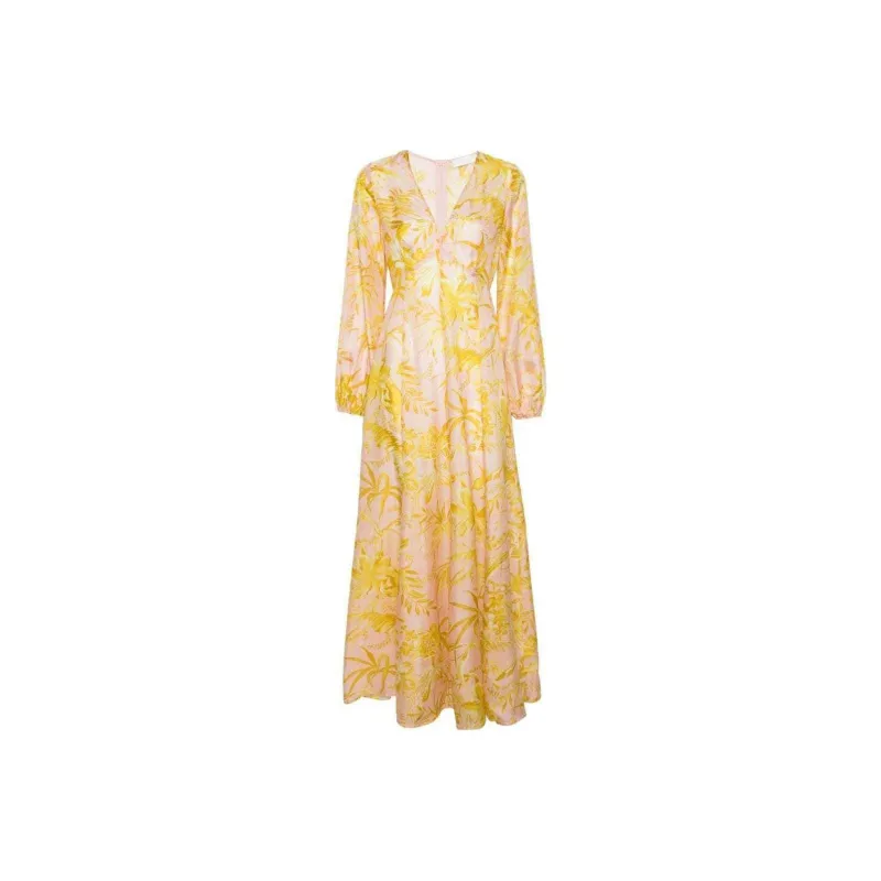 Zimmermann Golden Floral print Maxi Dress-0