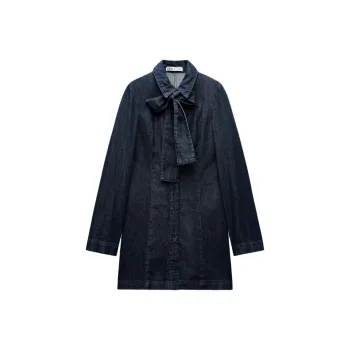 ZARA Trf Long Sleeved Dress Women's Indigo