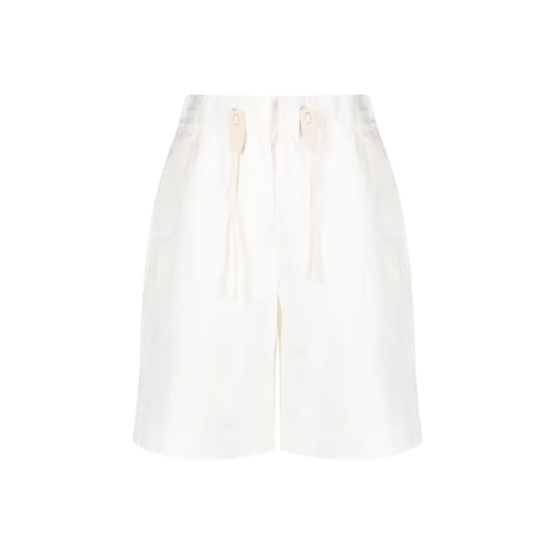 JIL SANDER Drawstring waist Cotton Shorts-0