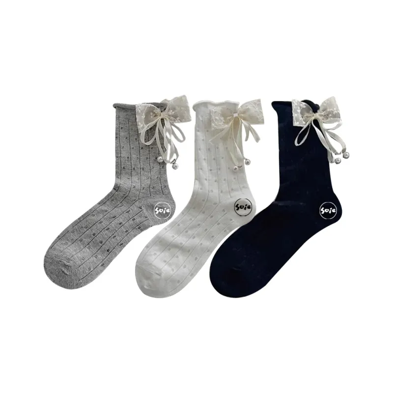 SOIE Mid Calf Socks Women's Combo Set-25