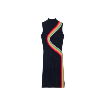 Paul Smith Swirl Ribbed knit Midi Dress