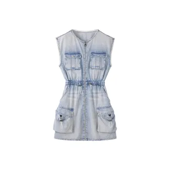 Miss Sixty Sleeveless Dress Women's Light Blue
