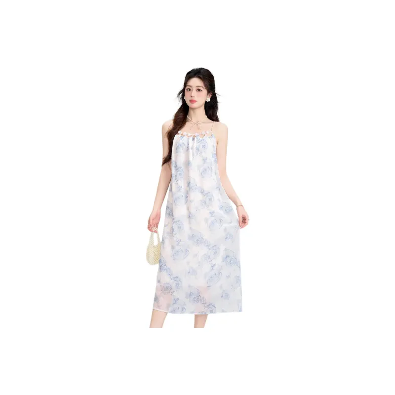 Emodues Slip Dress Women's Blue-0