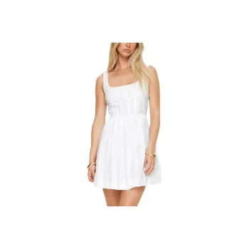 PRINCESS POLLY LORINDA MINI DRESS WHITE TALL Sleeveless Dress Women's White/White