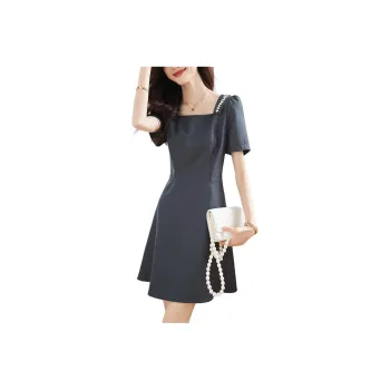 Mo Han Yi Mei Short Sleeved Dresses Women's Gray