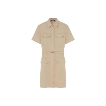 VERSACE Cargo Gabardine Mini Shirt Dress