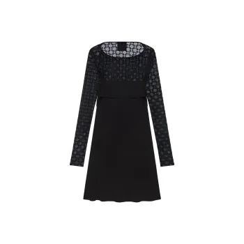 Givenchy Draped Monogram 72 Tulle Dress