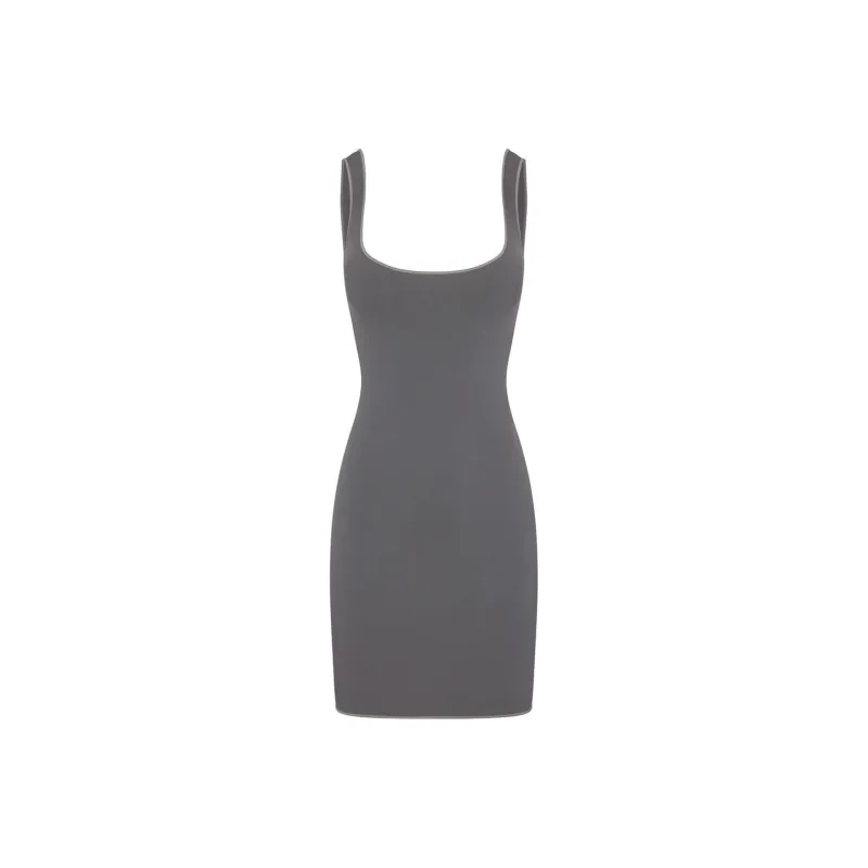 SKIMS SEAMLESS MODAL TANK MINI DRESS Slip Dress Women's ASH/Gray-0