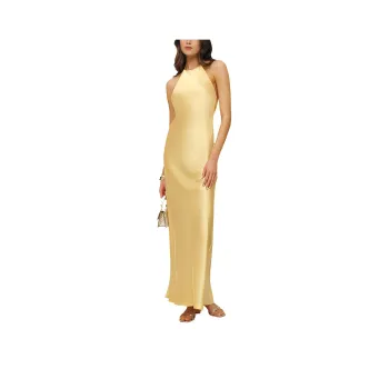 REFORMATION Jeany Silk Dress Slip Dresses Women's Yellow