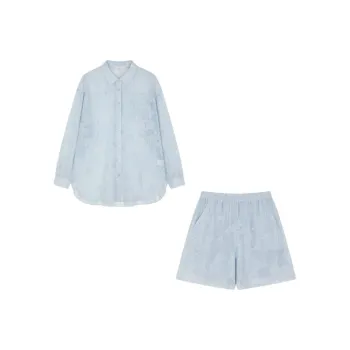 Mo Han Yi Mei Casual Suit Women's Sky Blue