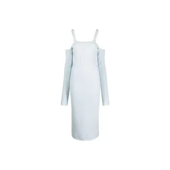 Rotate Long-Sleeved Dresses Women's Light Blue