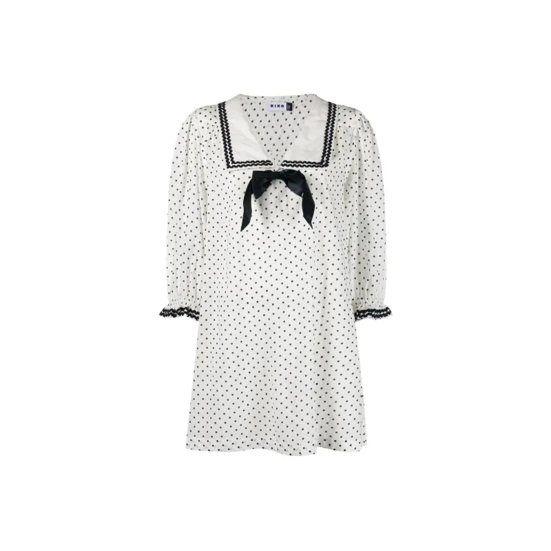 Rixo Long-Sleeved Dresses Women's White-0