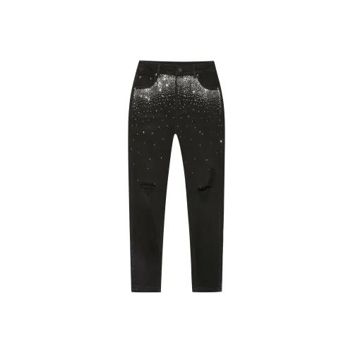 TCH Jeans Women's Black With Silver Logo
