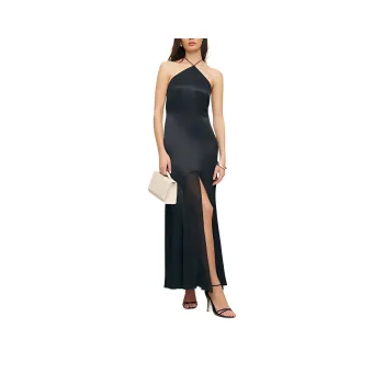 REFORMATION Tosca Silk Dress Slip Dresses Women's Black