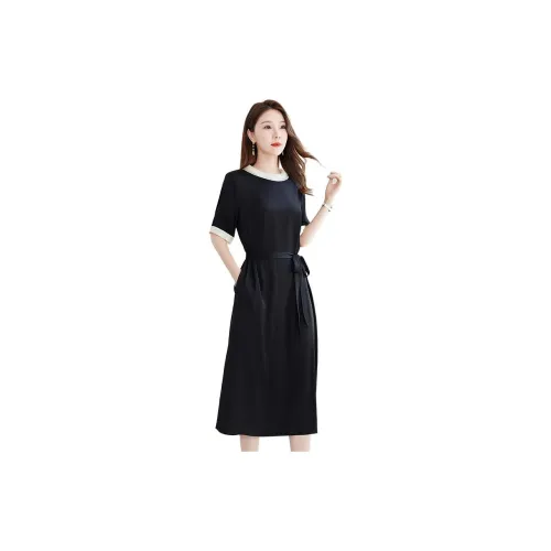 Yi Mengyuan Silk Short Sleeved Dress Women's