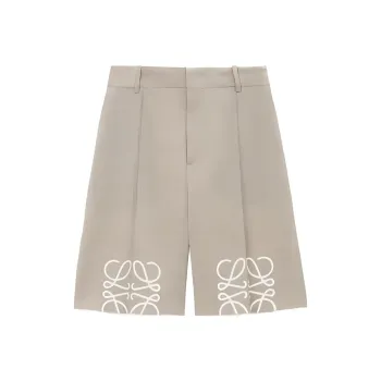 LOEWE Anagram Shorts 'Light Beige Melange'