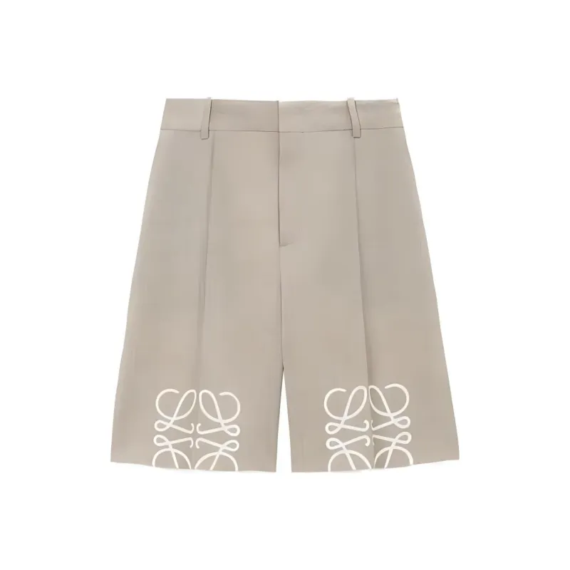 LOEWE Anagram Shorts 'Light Beige Melange'-0