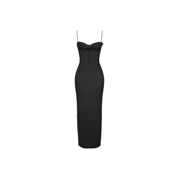 HOUSE OF CB CHARMAINE Slip Dress Women's BLACK/Black