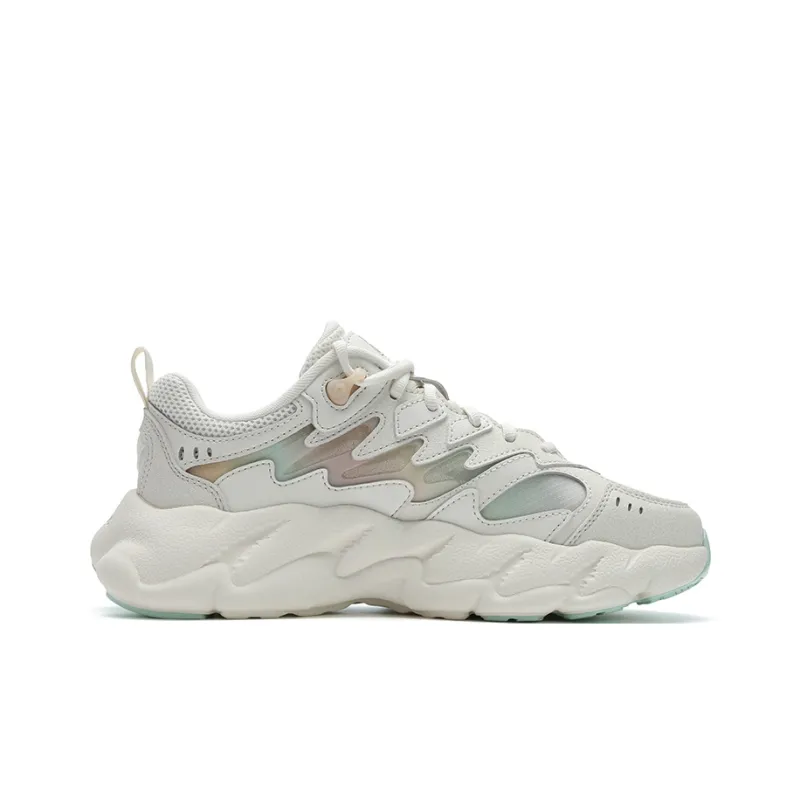 FILA Fern 2 Fern Sneakers 2.0 Abrasion Resistant Breathable Low Top Casual Shoes Women's White Green-1
