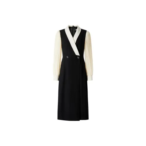 JZ. ANNAKRO Long Sleeved Dresses Women's Plain Black