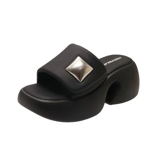 AJPAP Slide Slippers Women's Black/Ecru